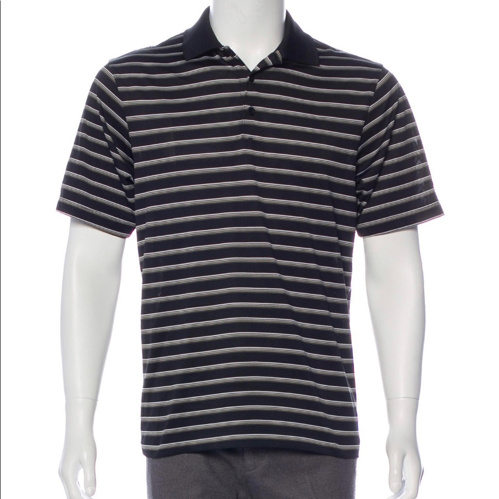 Nike striped jersey polo